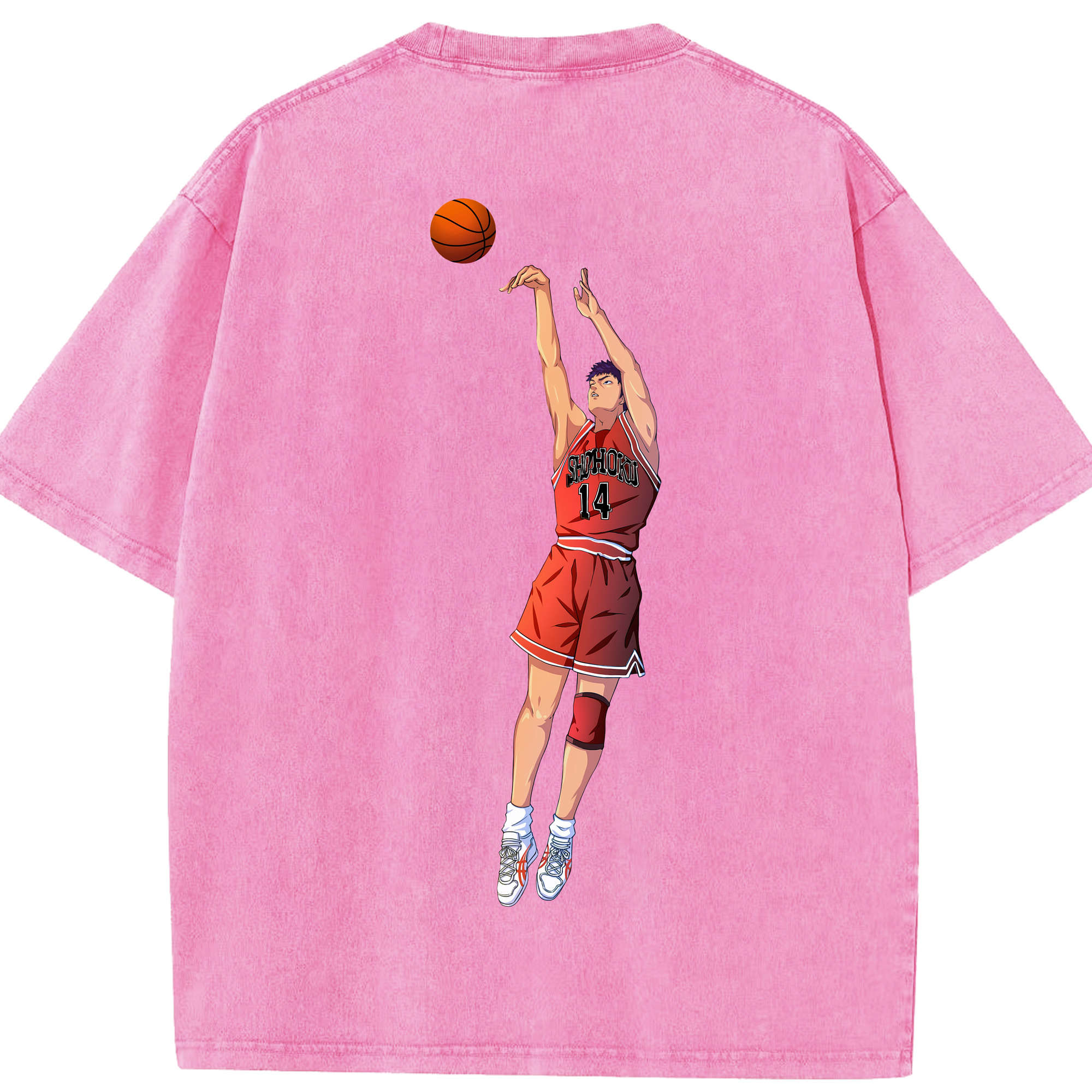 （画像用） SLAM DUNK／スラムダンク 綿100% ヴィンテージ風 半袖Tシャツ（背面プリント）